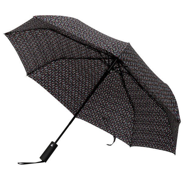 Compact Black with Colorful Bubble Auto Open Umbrella-UM3226-BK - Bundle Bus