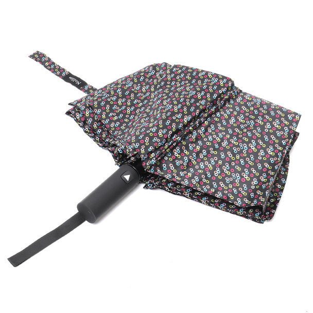 Compact Black with Colorful Bubble Auto Open Umbrella-UM3226-BK - Bundle Bus