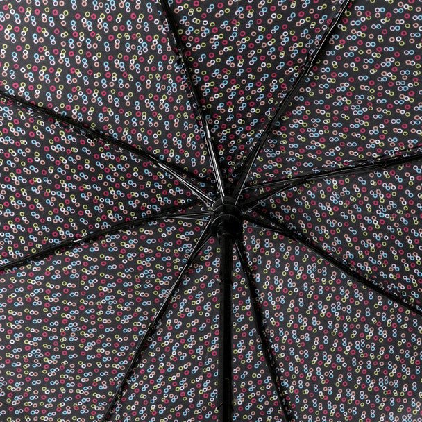 Compact Black with Colorful Bubble Auto Open Umbrella-UM3226-BK - Bundle Bus