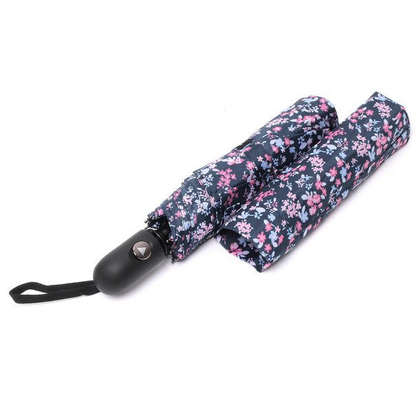 Compact Pink Floral Auto Open Umbrella-UM3212 - Bundle Bus