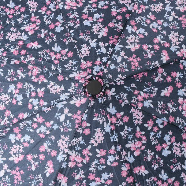 Compact Pink Floral Auto Open Umbrella-UM3212 - Bundle Bus