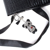 Crystal Bling Heart Panda Keychain -31192JT-S - Bundle Bus