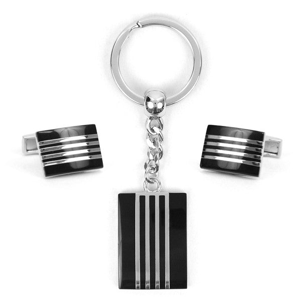 Cufflink & Key Chain Set CKB204 - Bundle Bus