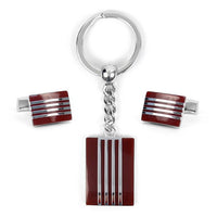 Cufflink & Key Chain Set CKB205 - Bundle Bus