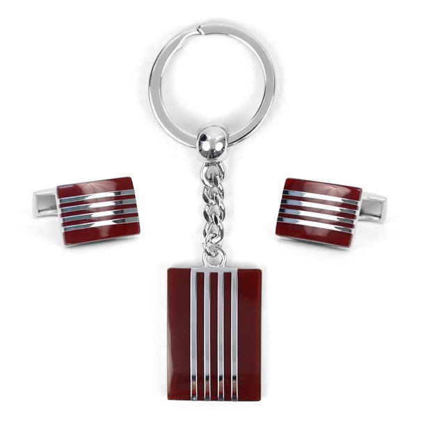 Cufflink & Key Chain Set CKB205 - Bundle Bus