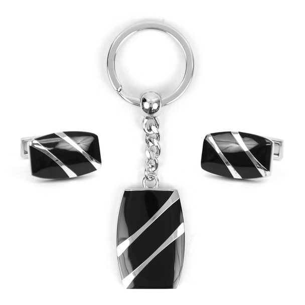 Cufflink & Key Chain Set CKB207 - Bundle Bus