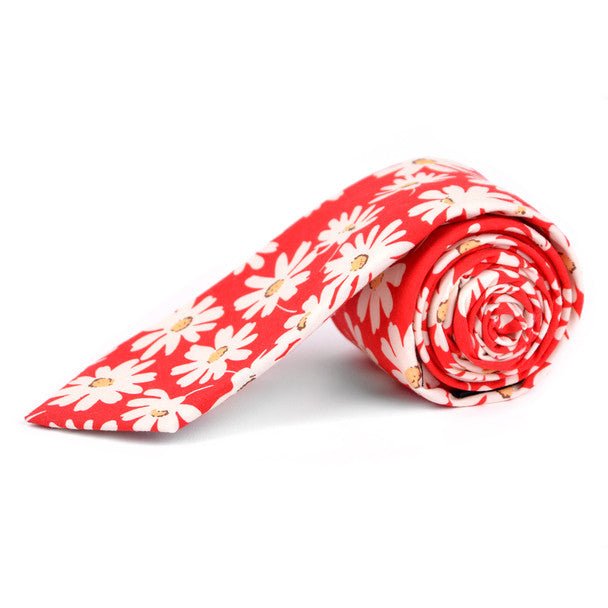 Daisy Cotton Slim Tie 2.5" - NVC-DAISY - Bundle Bus