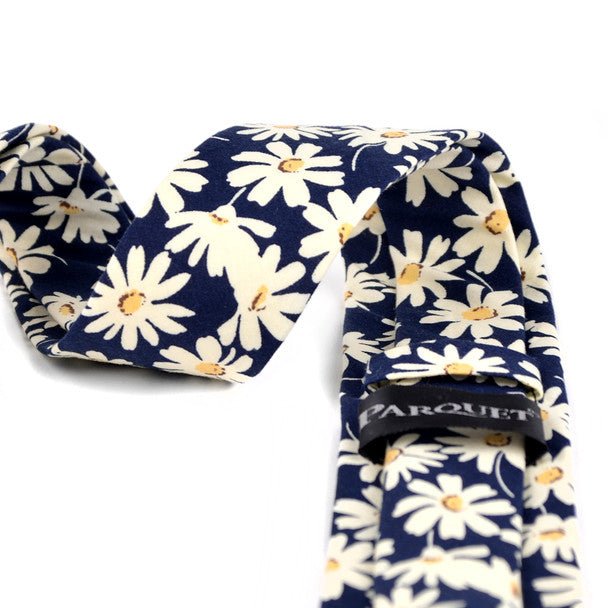 Daisy Cotton Slim Tie 2.5" - NVC-DAISY - Bundle Bus