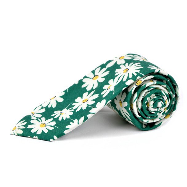 Daisy Cotton Slim Tie 2.5" - NVC-DAISY - Bundle Bus