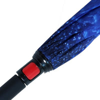 Deep Blue Flower Double Layer Inverted Umbrella - UM18066-1 - Bundle Bus