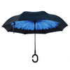 Deep Blue Flower Double Layer Inverted Umbrella - UM18066-1 - Bundle Bus