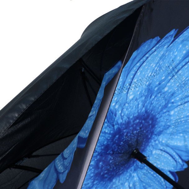 Deep Blue Flower Double Layer Inverted Umbrella - UM18066-1 - Bundle Bus