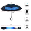 Deep Blue Flower Double Layer Inverted Umbrella - UM18066-1 - Bundle Bus