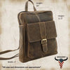 Distressed Brown Leather Backpack 1744 - Bundle Bus