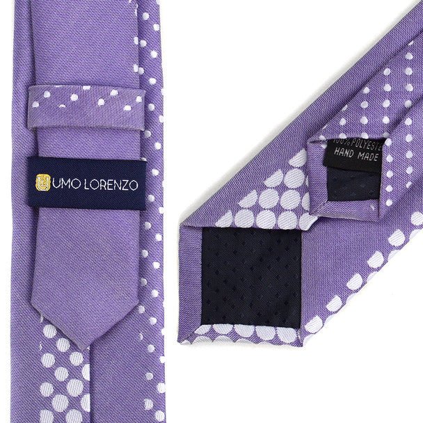 Dotted Microfiber Poly Woven 2.25" Slim Panel Tie MPPW1629 - Bundle Bus