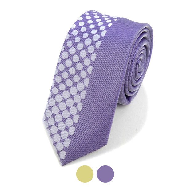 Dotted Microfiber Poly Woven 2.25" Slim Panel Tie MPPW1629 - Bundle Bus