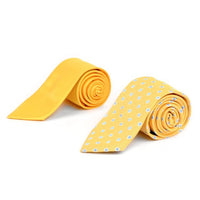 Dotted & Solid Tie with Matching Hanky Box Set - THX12-YW-1 - Bundle Bus