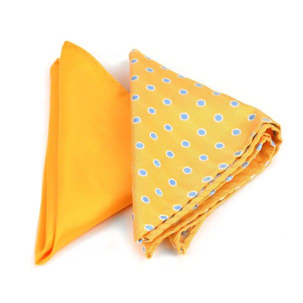 Dotted & Solid Tie with Matching Hanky Box Set - THX12-YW-1 - Bundle Bus