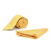 Dotted & Solid Tie with Matching Hanky Box Set - THX12-YW-1 - Bundle Bus