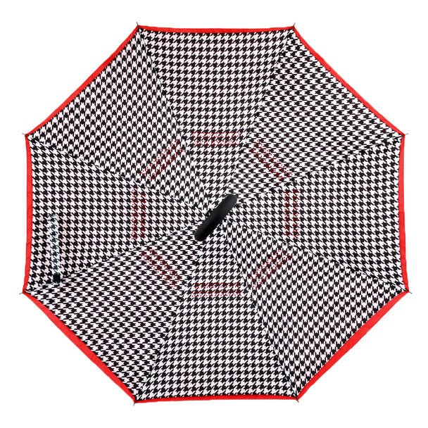 Double Layer Houndstooth Inverted Umbrella - UM18081 - Bundle Bus