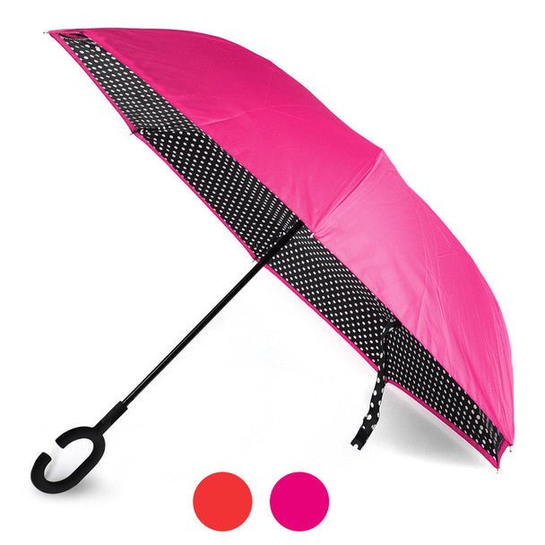 Double Layer Polka Dot Inverted Umbrella - UM5022-P - Bundle Bus