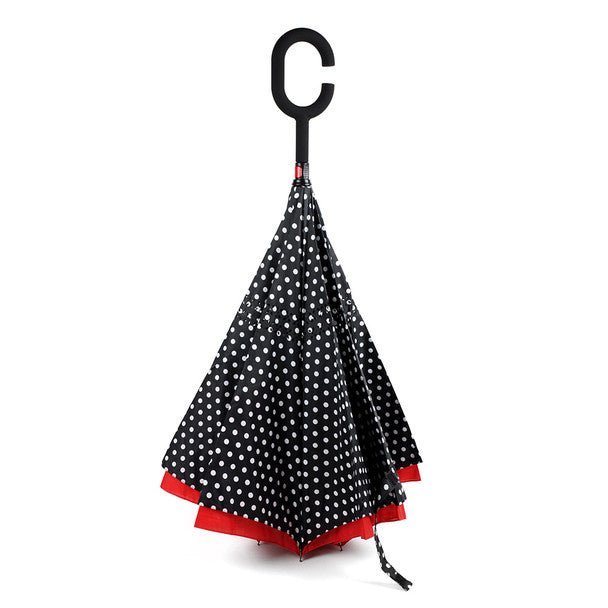 Double Layer Polka Dot Inverted Umbrella - UM5022-P - Bundle Bus