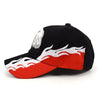 Eagle Flames Black & Red 3D Embroidered Baseball Cap, Hat EBC10301 - Bundle Bus