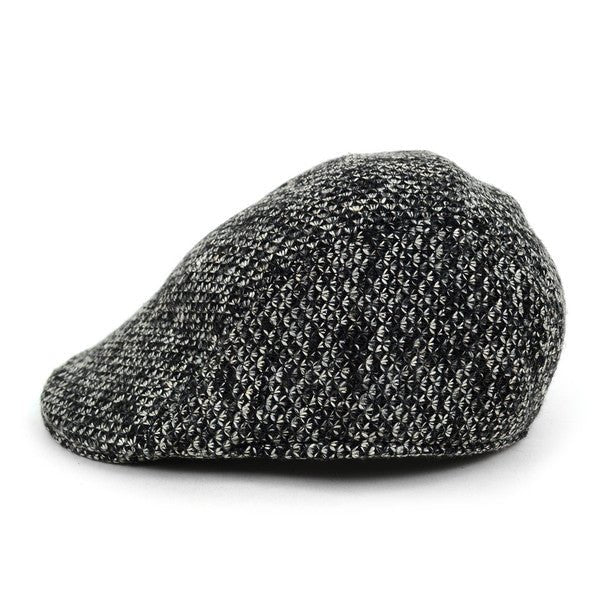 Fall/Winter Black & White Speckled Weave Textured Ivy Hat - H1805055 - Bundle Bus