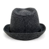 Fall/Winter Charcoal Trilby Fedora Hat with Black Leather Band - H1805024 - Bundle Bus