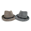 Fall/Winter Plaid Trilby Fedora Hat with Black Band Trim - H1805022 - Bundle Bus