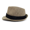 Fall/Winter Rhombus Geometric Trilby Fedora Hat with Black Band Trim - H1805025 - Bundle Bus