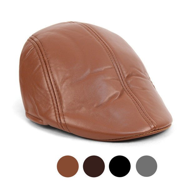 Fall/Winter Traditional PU Leather Ivy Hat - IFW1720 - Bundle Bus