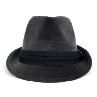 Fall/Winter Trilby Fedora Hat with Black Band Trim - H1805015 - Bundle Bus