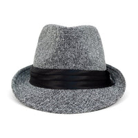 Fall/Winter Trilby Fedora Hat with Black Band Trim - H1805018 - Bundle Bus