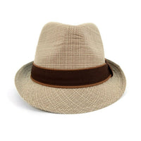 Fall/Winter Trilby Fedora Hat with Brown Band Trim - H1805017 - Bundle Bus