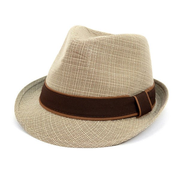 Fall/Winter Trilby Fedora Hat with Brown Band Trim - H1805017 - Bundle Bus