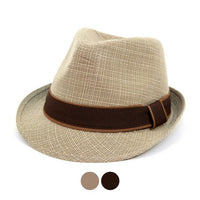 Fall/Winter Trilby Fedora Hat with Brown Band Trim - H1805017 - Bundle Bus