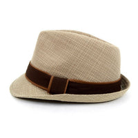 Fall/Winter Trilby Fedora Hat with Brown Band Trim - H1805017 - Bundle Bus