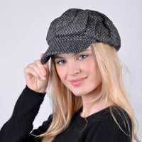 Fall/Winter Unisex British Newsboy Soft Weave Beret Style Cap - WNH1762-64 - Bundle Bus