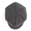 Fall/Winter Unisex British Newsboy Windowpane Beret Style Cap - WNH1760-63 - Bundle Bus