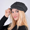 Fall/Winter Unisex British Newsboy Windowpane Beret Style Cap - WNH1760-63 - Bundle Bus