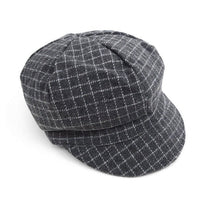 Fall/Winter Unisex British Newsboy Windowpane Beret Style Cap - WNH1760-63 - Bundle Bus