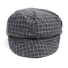 Fall/Winter Unisex British Newsboy Windowpane Beret Style Cap - WNH1760-63 - Bundle Bus