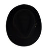 Fall/Winter Wide Brim Black Trilby Fedora Hat with Black Belt Trim - H1805263 - Bundle Bus