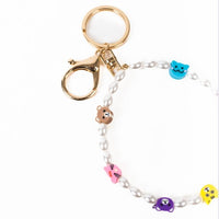 Faux Pearl Animal Wristlet Keychain-31598MU-G - Bundle Bus