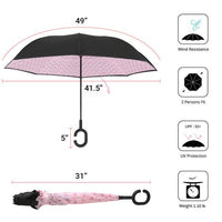 Flamingo Reverse Open Inverted Umbrella -IUM18096-BK - Bundle Bus