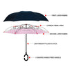 Flamingo Reverse Open Inverted Umbrella -IUM18096-BK - Bundle Bus