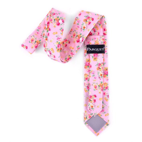 Floral Cotton Slim Tie 2.5" - NVC-FLORAL1 - Bundle Bus