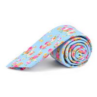 Floral Cotton Slim Tie 2.5" - NVC-FLORAL1 - Bundle Bus