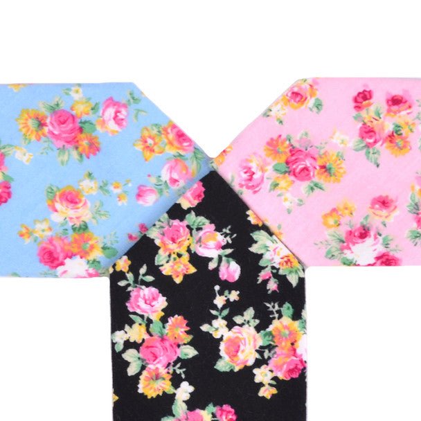 Floral Cotton Slim Tie 2.5" - NVC-FLORAL1 - Bundle Bus